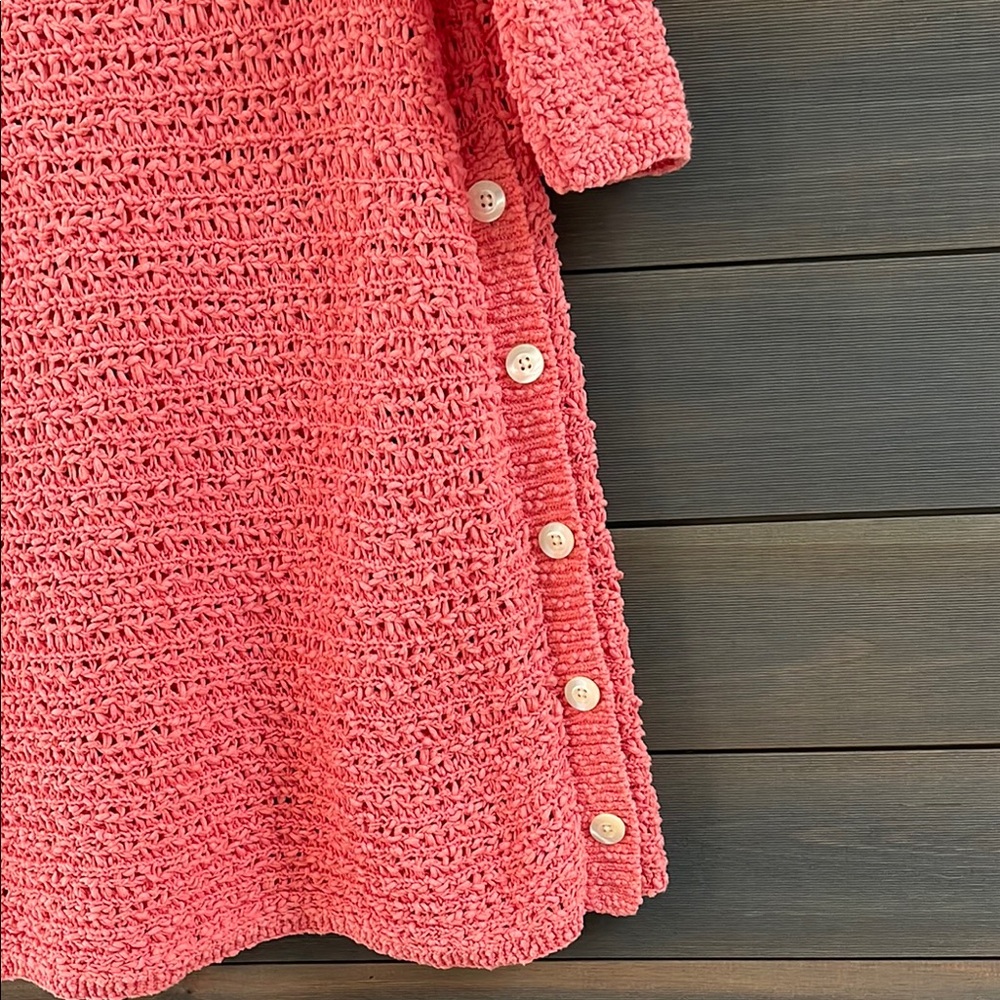 J. Jill Pink Crew Neck Sweater with Textured Knit - Picture 2 of 4